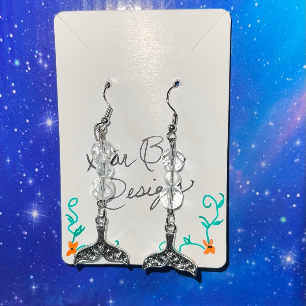 Handmade Whale Tail Earrings